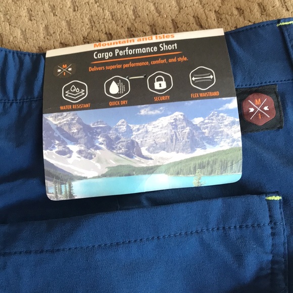 Mountain and Isles Men’s Cargo Performance Navy Blue Short Size 32 - Picture 8 of 13